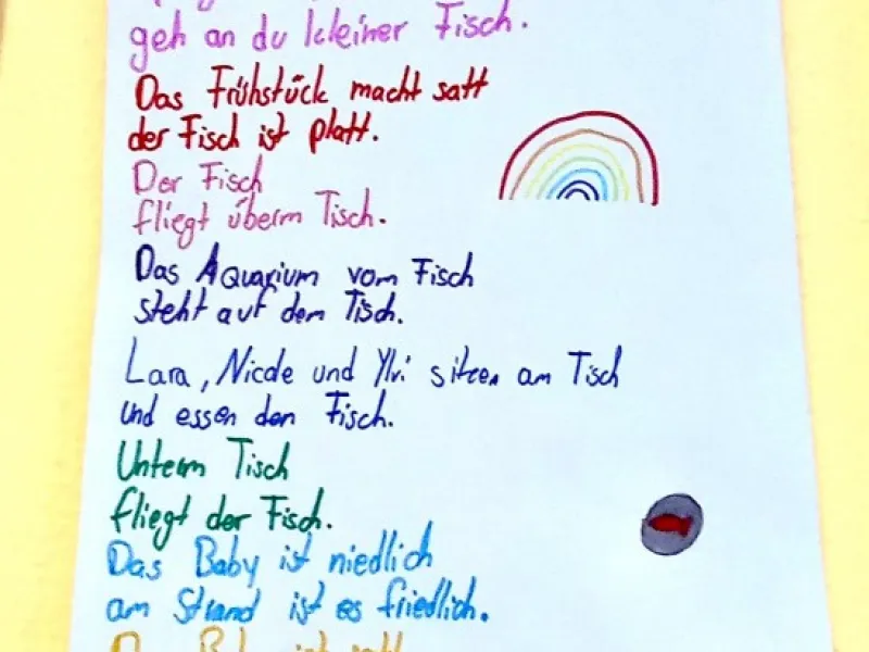 Schülerinnen und Schüler der 5a werden zu Dichtern