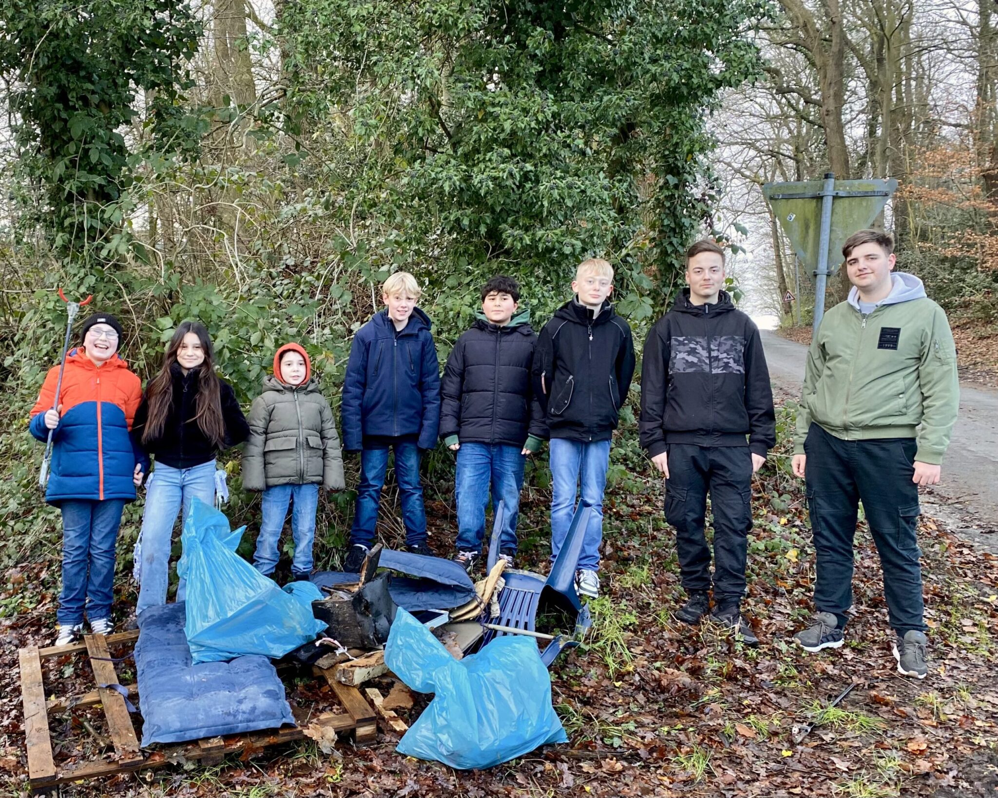 Biotoppflege im Januar 2025: Naturschutz-AG der Realschule Bad Bentheim im Einsatz