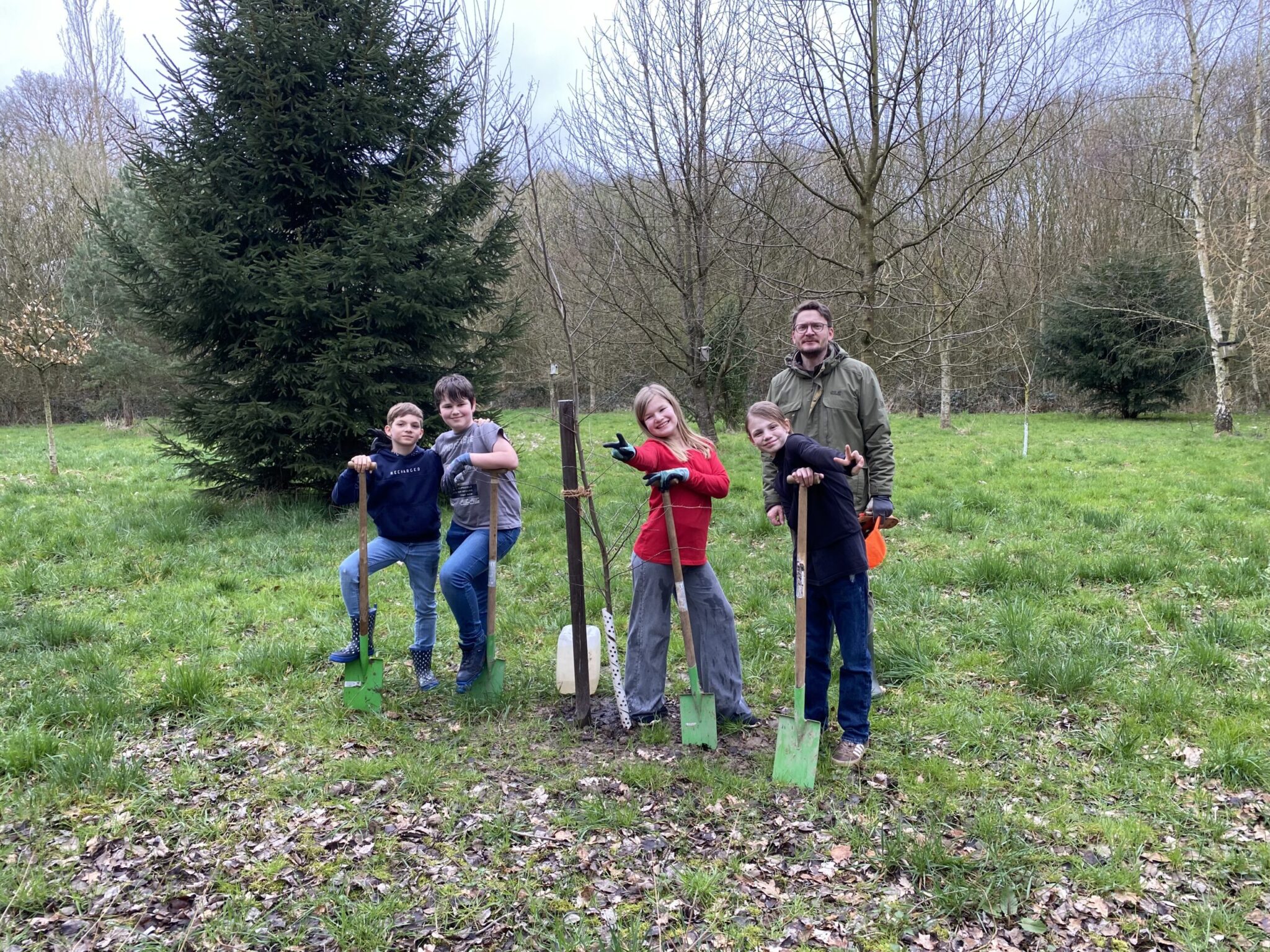 Zuwachs im Schulwald: Baum des Jahres 2026 gepflanzt